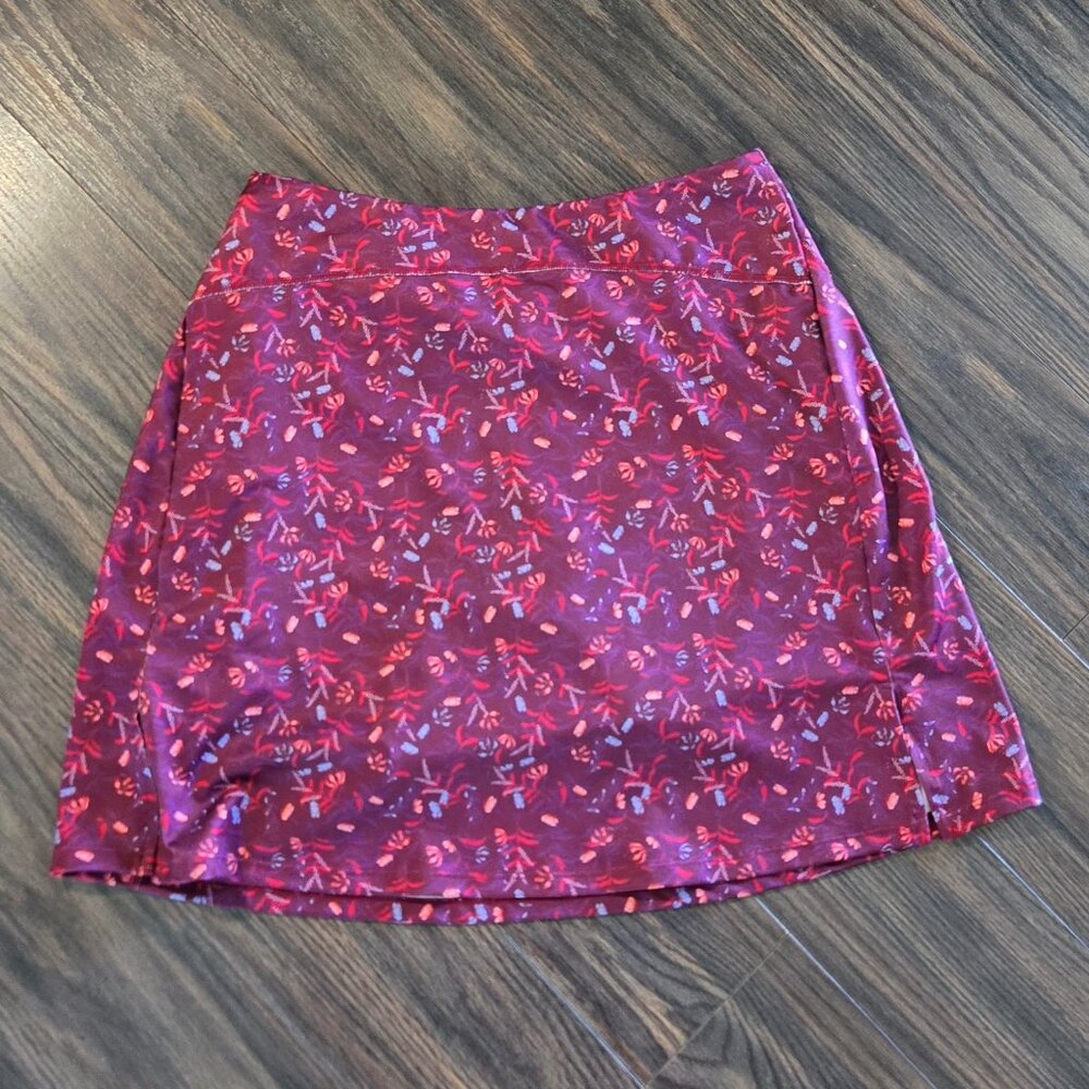 Source Unknown Pink and Purple Floral Skort